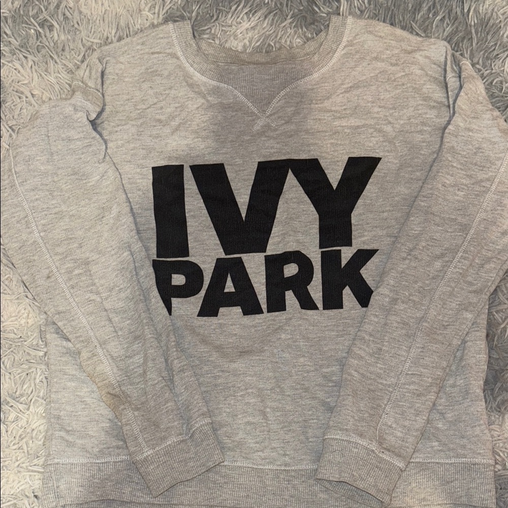 IVY PARK Light Gray Sweatshirt with Black Logo